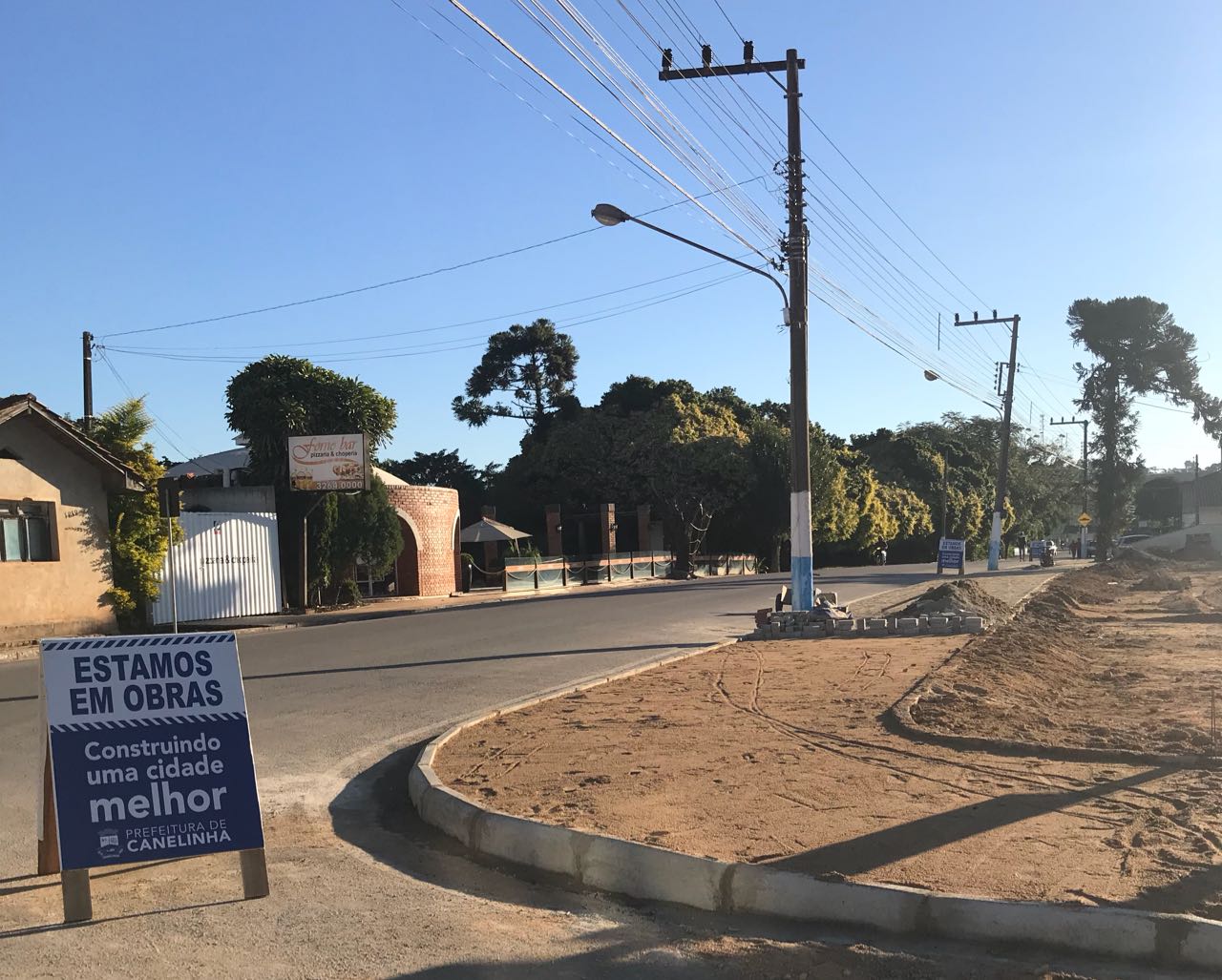 Canelinha comea obras de revitalizao do centro