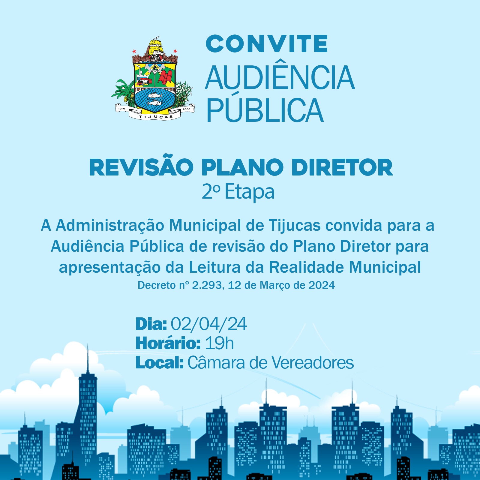 Audincia Pblica para leitura da realidade municipal de Tijucas acontece dia 02 de abril